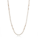 6mm Pearl & Gold Rope Necklace