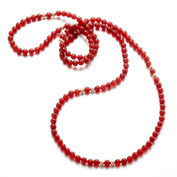 Gump's Signature 6mm Carnelian Rope Necklace