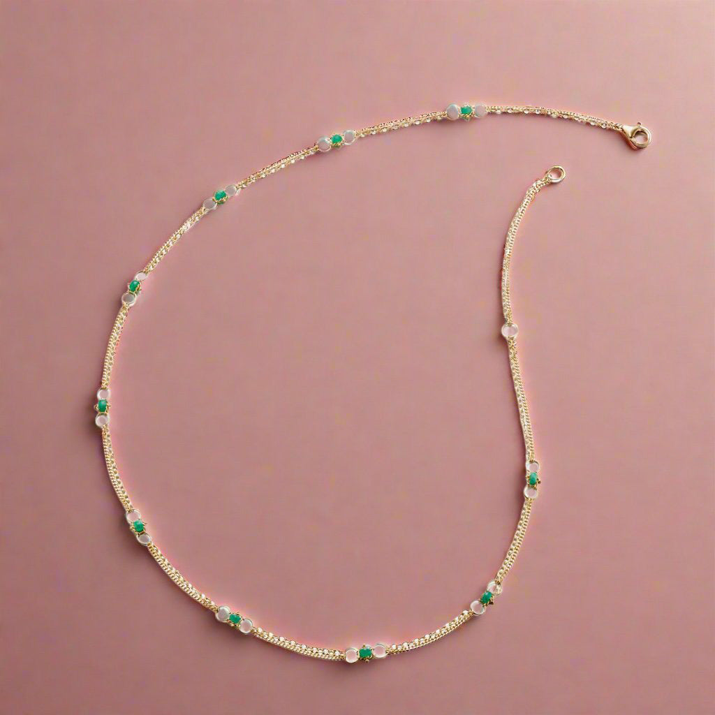 Emerald Whisper Chain Necklace