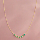Petite Emerald Textile Necklace
