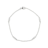 White Gold Triplets Bracelet in Diamonds - 7 "L