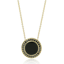 Gump's Signature Black Jade & Black Diamond Pendant Necklace