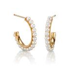 Small Freshwater Pearl Hoop Earrings