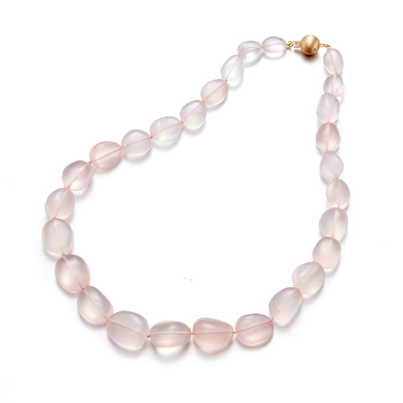 Gump's Signature Rose Quartz Pebble Necklace