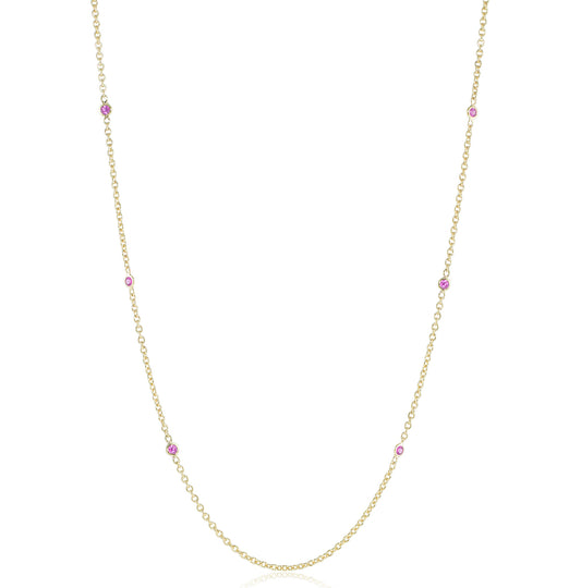 Gump's Signature Pink Sapphire Station Necklace