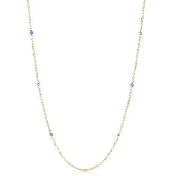 Gump's Signature Pink Sapphire Station Necklace