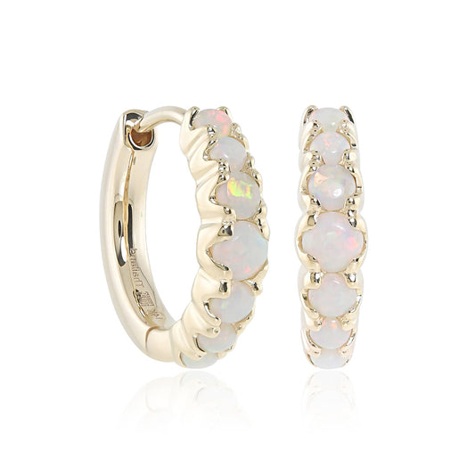 Gump's Signature Huggie Hoop Earrings in Graduated Opals