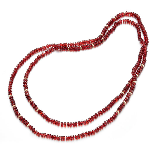 Gump's Signature Faceted Garnet Rope Necklace