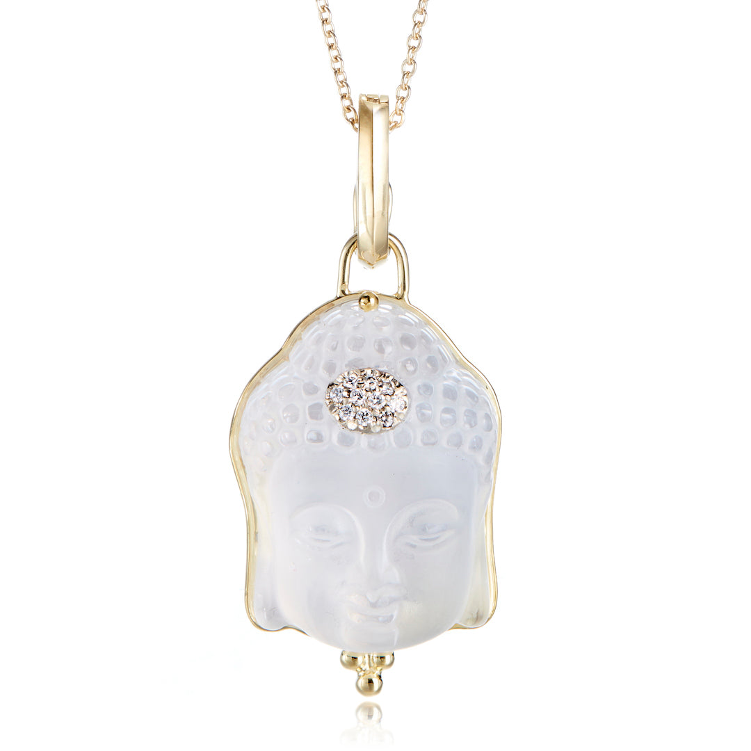 Rock Crystal Buddha Pendant