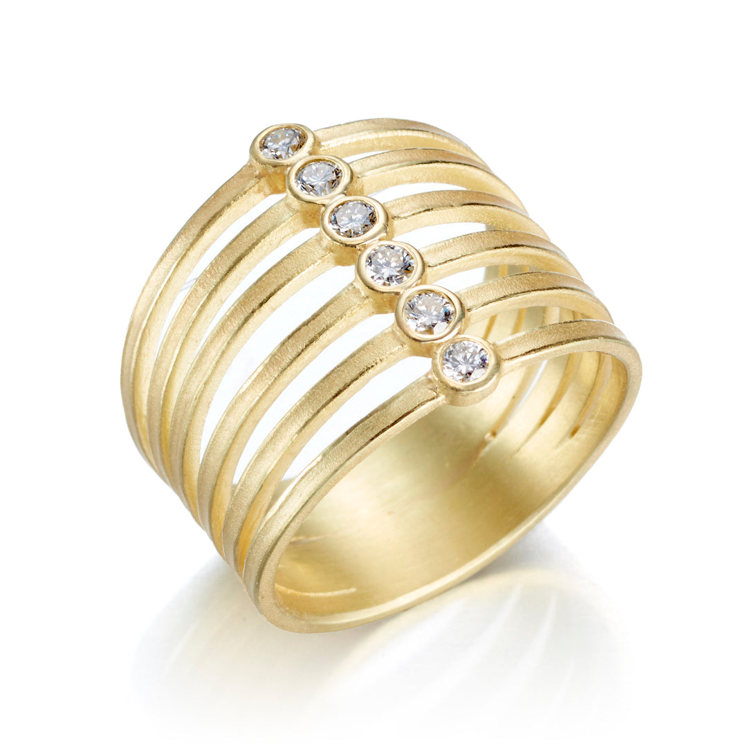 Barbara Heinrich Diamond Zipper Ring