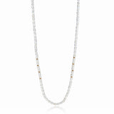 Moonstone & Gold Station Rope Necklace