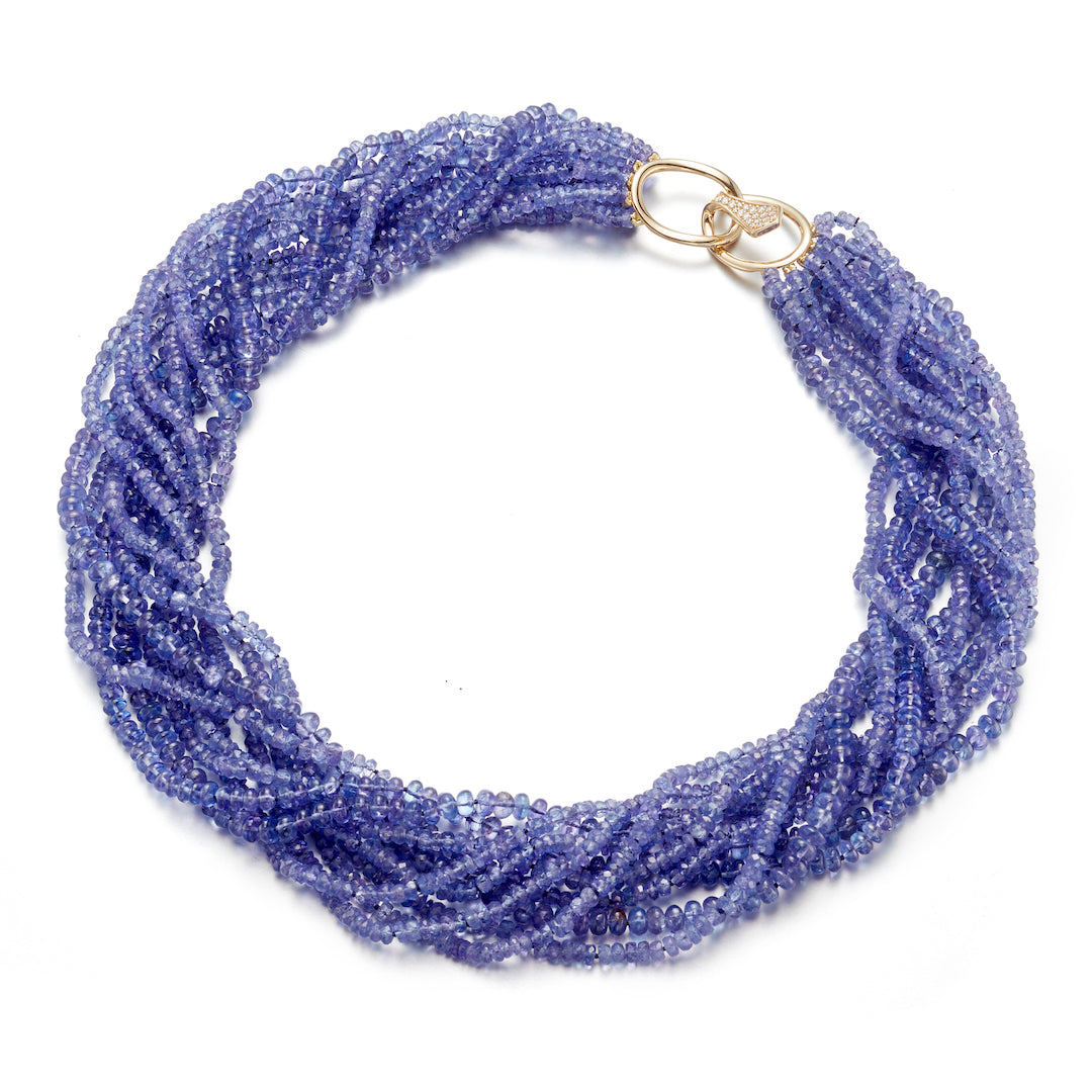 Gump's Signature Tanzanite 10-Strand Twist Necklace
