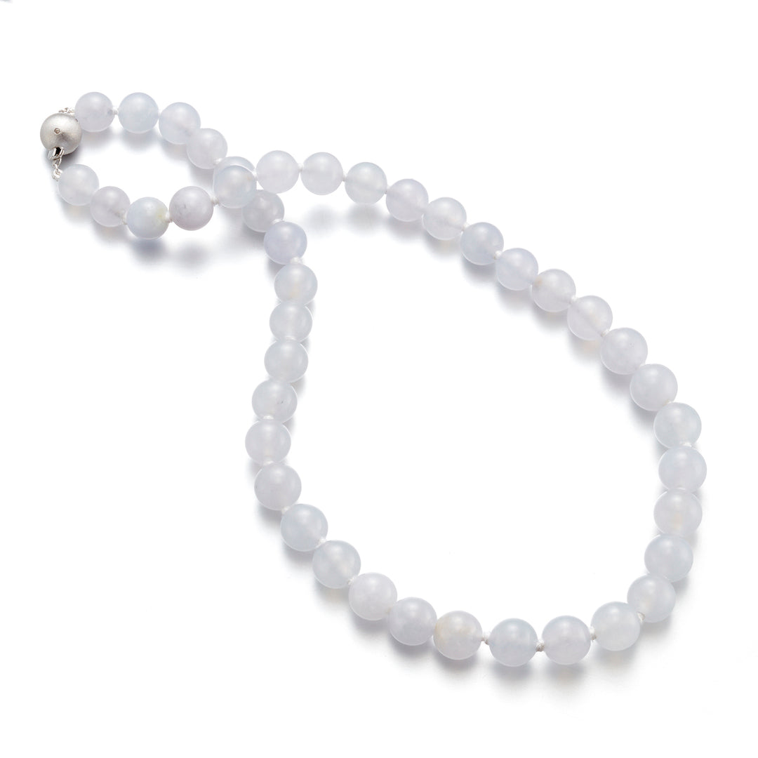 Gump's Signature 9mm Icy Lavender Jadeite Necklace