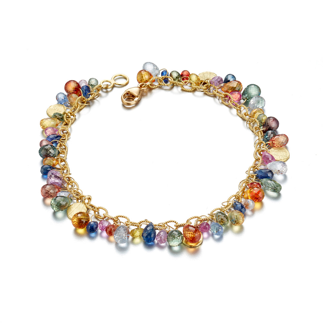 Barbara Heinrich Multi-Color Sapphire Briolette Bracelet