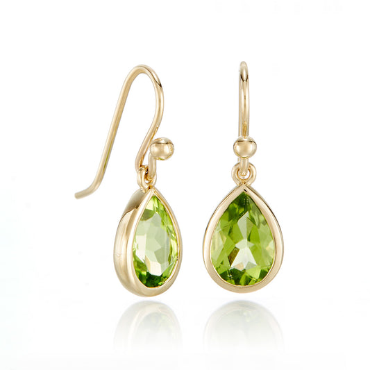 Teardrop Earrings in Peridot