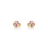 Ruby & Diamond Tidal Pool Earrings
