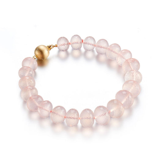 Gump's Signature Laguna Bracelet in Rose Quartz & Diamonds