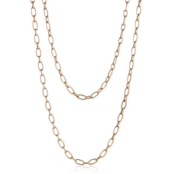 Oval Link Long Necklace