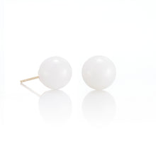 Gump's Signature 10mm White Jade Earrings