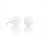 Gump's Signature 10mm White Jade Earrings