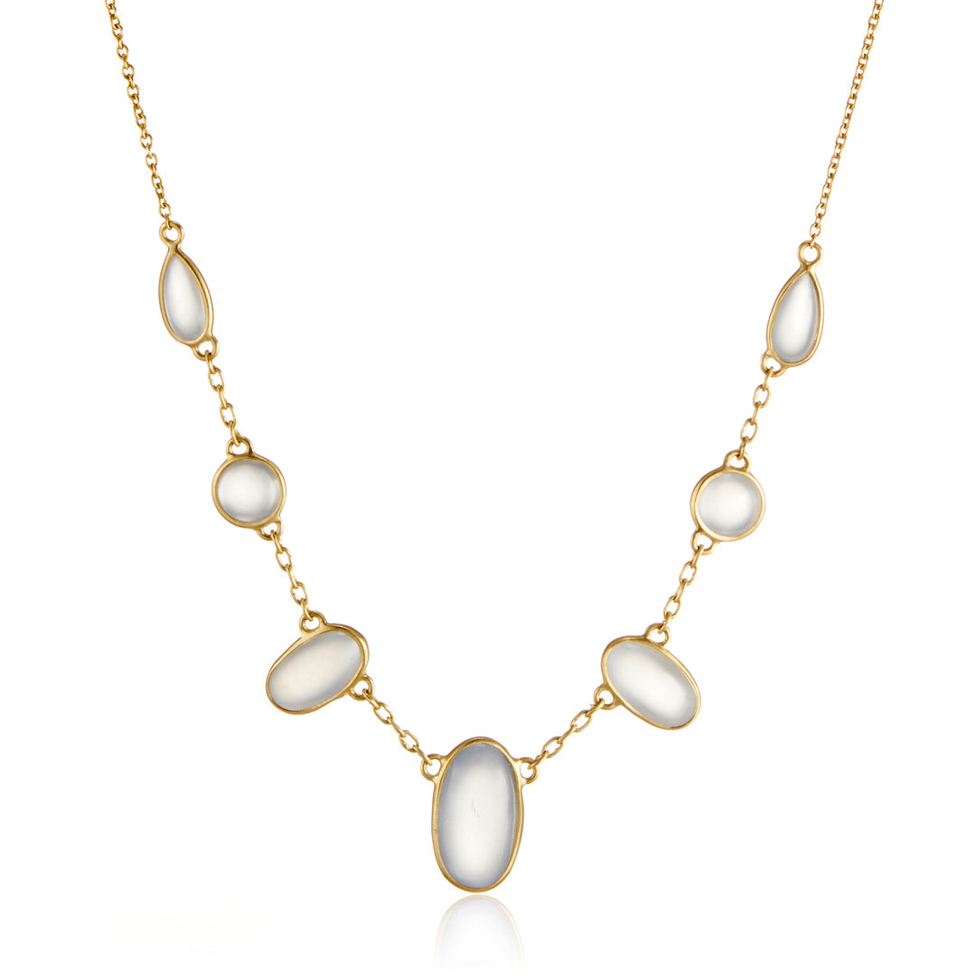 Kothari Chalcedony Ellipse Necklace