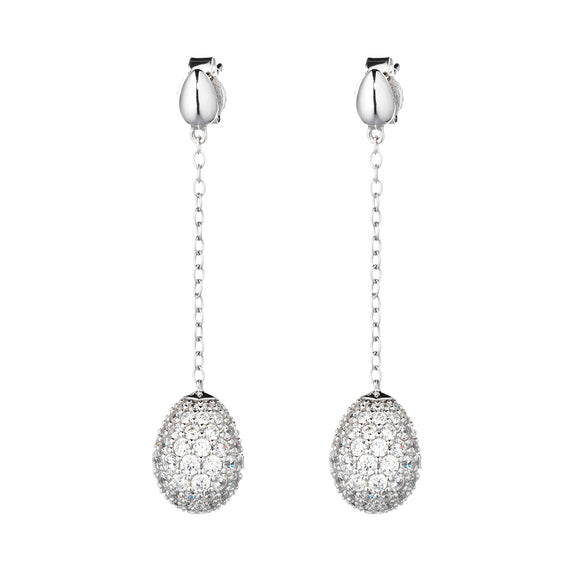 Zircon Egg Drop Earrings