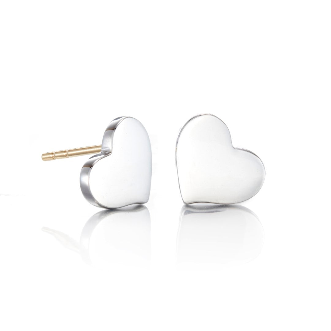 Gump's Signature Silver Heart Earrings