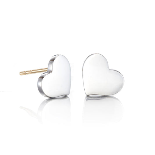 Gump's Signature Silver Heart Earrings