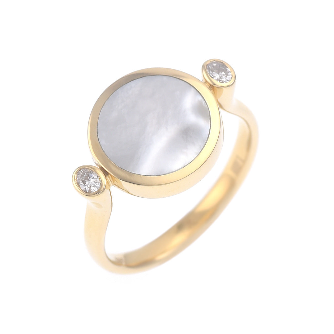 Mother-of-Pearl & Diamond Ring