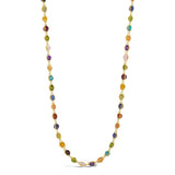 Multicolor Gemstone Woven Necklace
