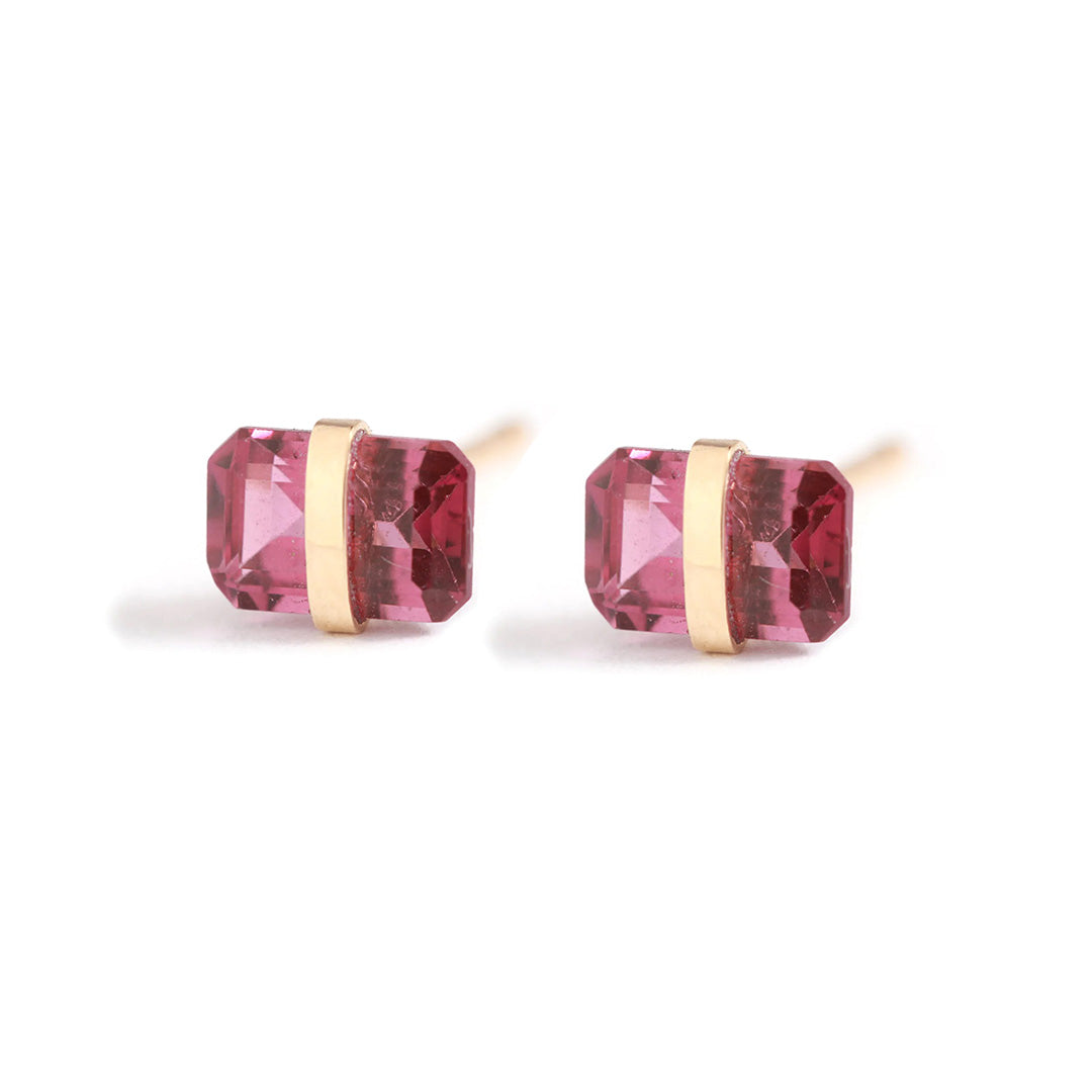 Melissa Joy Manning Bezel-Wrapped Garnet Stud Earrings