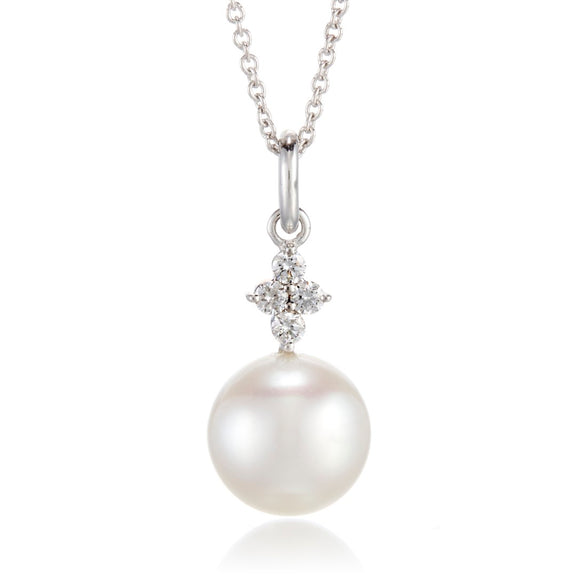 Gump's Signature Belgravia Pendant Necklace in South Sea Pearl & Diamonds