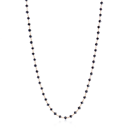 Black Diamond Rosary Necklace