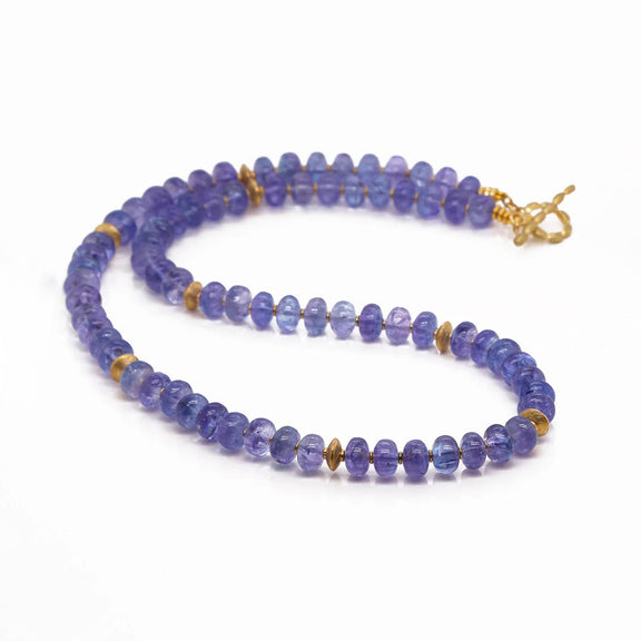 Barbara Heinrich Smooth Tanzanite Rondel Necklace