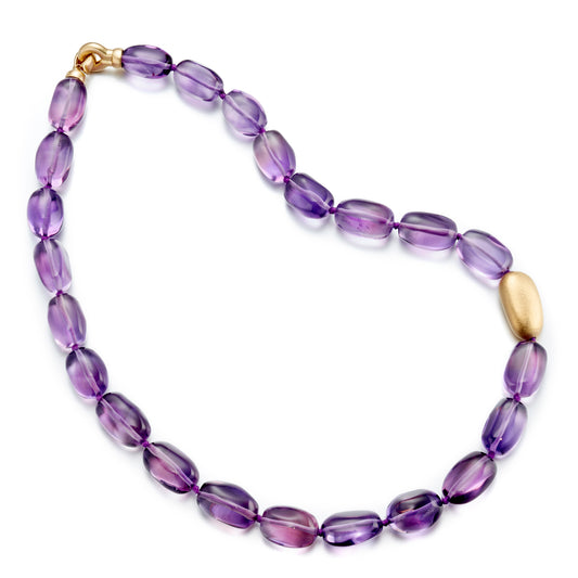 Aaron Henry Amethyst Pebble Necklace