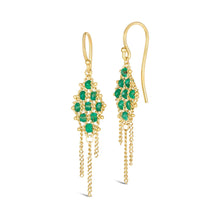 Amáli Emerald Woven Lattice Earrings