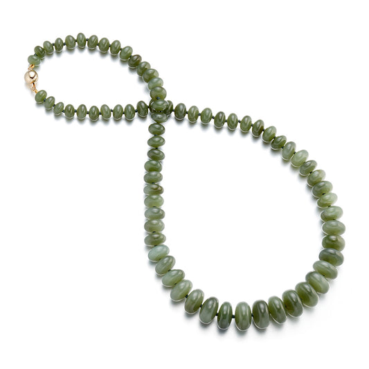 Gump's Signature Graduated Siberian Green Jade Abacus Necklace