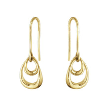 Georg Jensen Offspring Drop Earrings in Yellow Gold