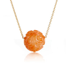 Gump's Signature Orange Jade Dragon Ball Pendant Necklace