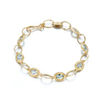 Petra Class Oval Aquamarine Link Bracelet
