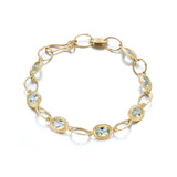 Petra Class Oval Aquamarine Link Bracelet