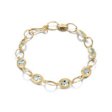 Petra Class Oval Aquamarine Link Bracelet