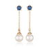 Gump's Signature Niagara Earrings in Pearls & Sapphires