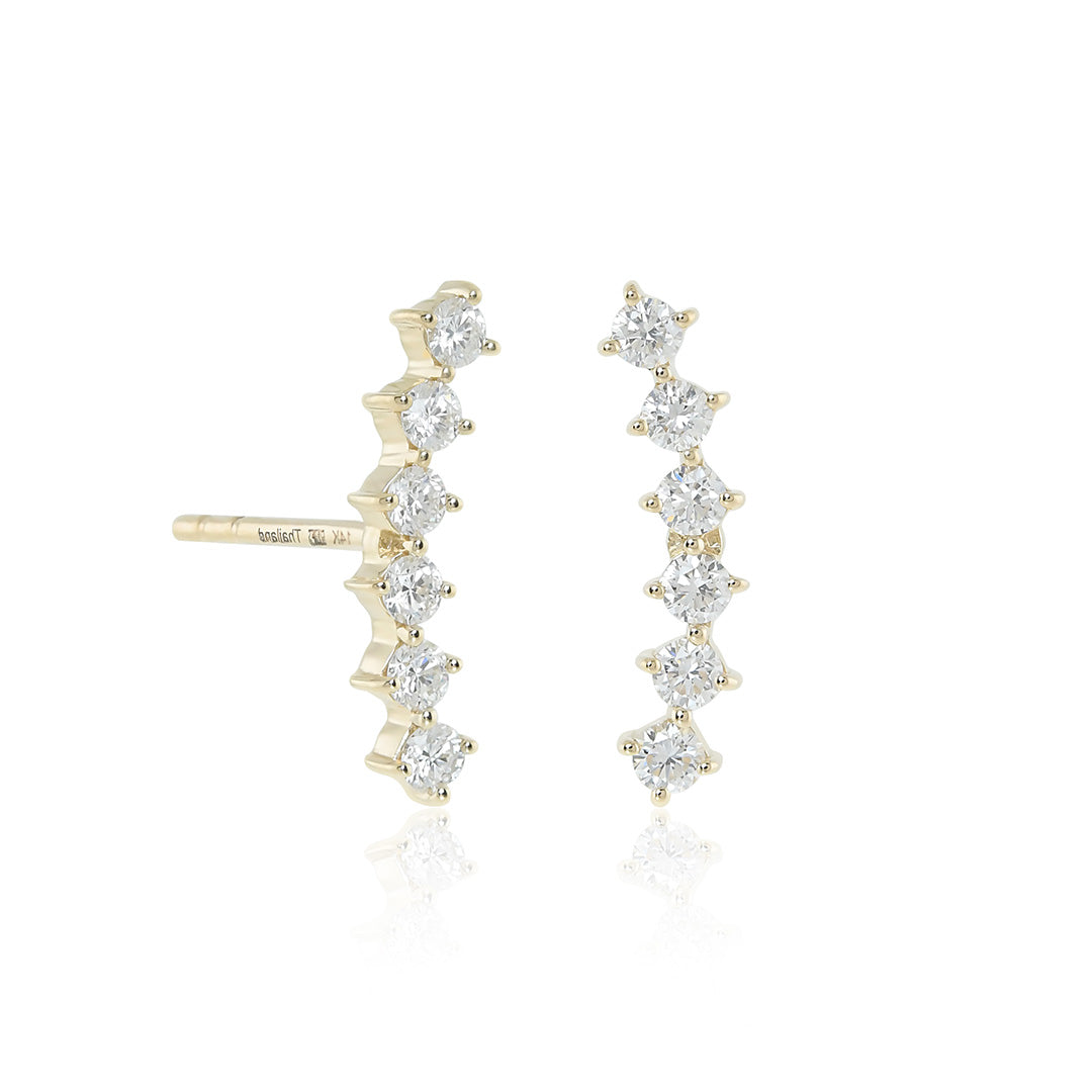 Diamond Curve Earrings