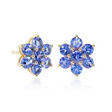 Gump's Signature Snowflake Earrings in Tanzanite