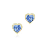 Sapphire Heart Earrings