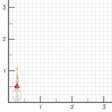 Madison Drop Earrings in Pearls & Pink Sapphires