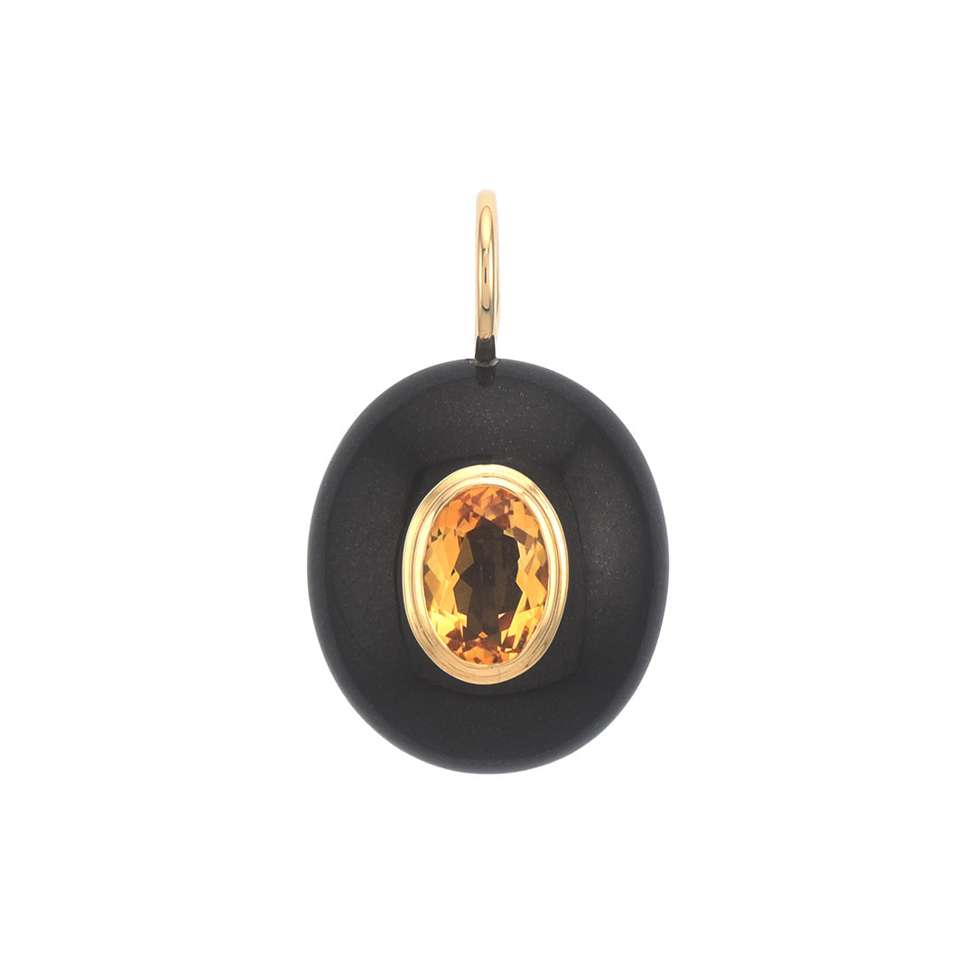 Gump's Signature Black Jade & Citrine Pendant