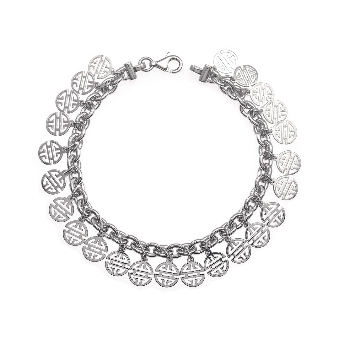 Gump's Signature Silver Shou Charm Bracelet