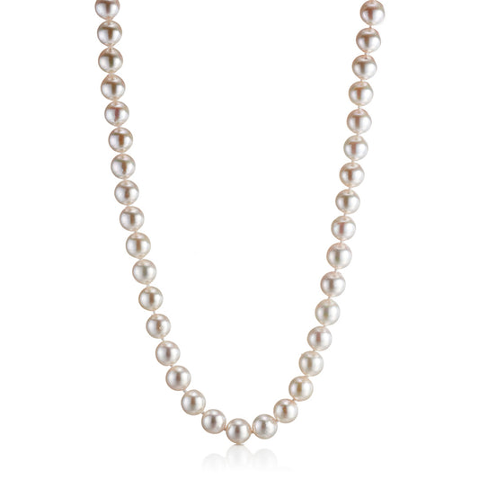 8mm Baroque White Akoya Pearl Necklace